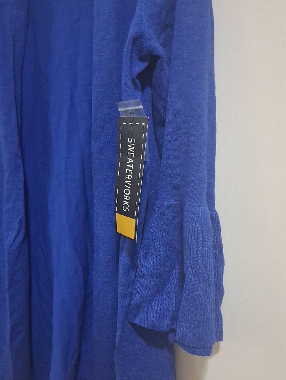 NWT Womens Sweaterworks Open-Front Duster Cardigan in Royal Blue - Picture 4 of 9